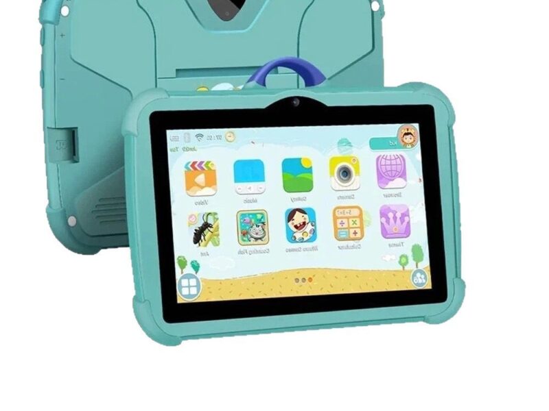 Teklofts Kids Tablet – 7 Inch Android Tablet for Kids, 4GB RAM + 64GB Storage, Shockproof Protective Case, Educational Learning Apps, WiFi, Dual Camera, Long Battery Life