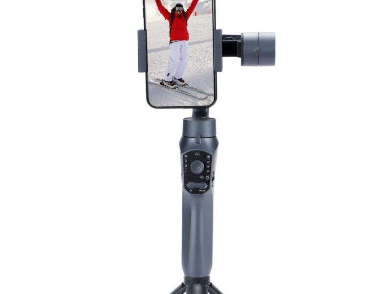 Teklofts 3-Axis Smartphone Gimbal Stabilizer with Built-In Tripod